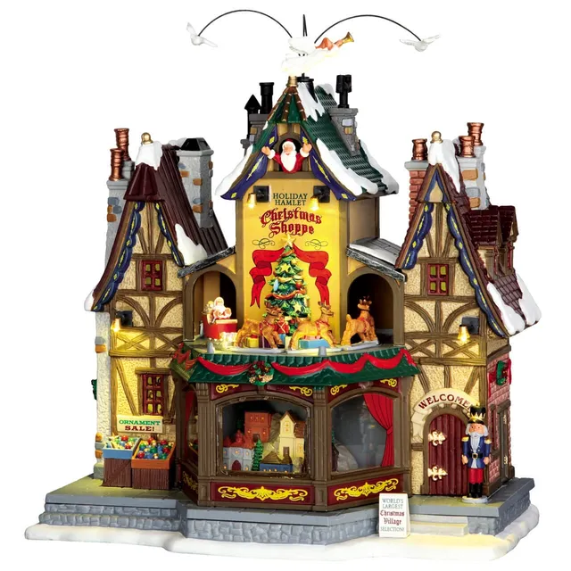 lemax-holiday-hamlet-christmas-shoppe-b-timent-de-village-caddington-illumin image 1