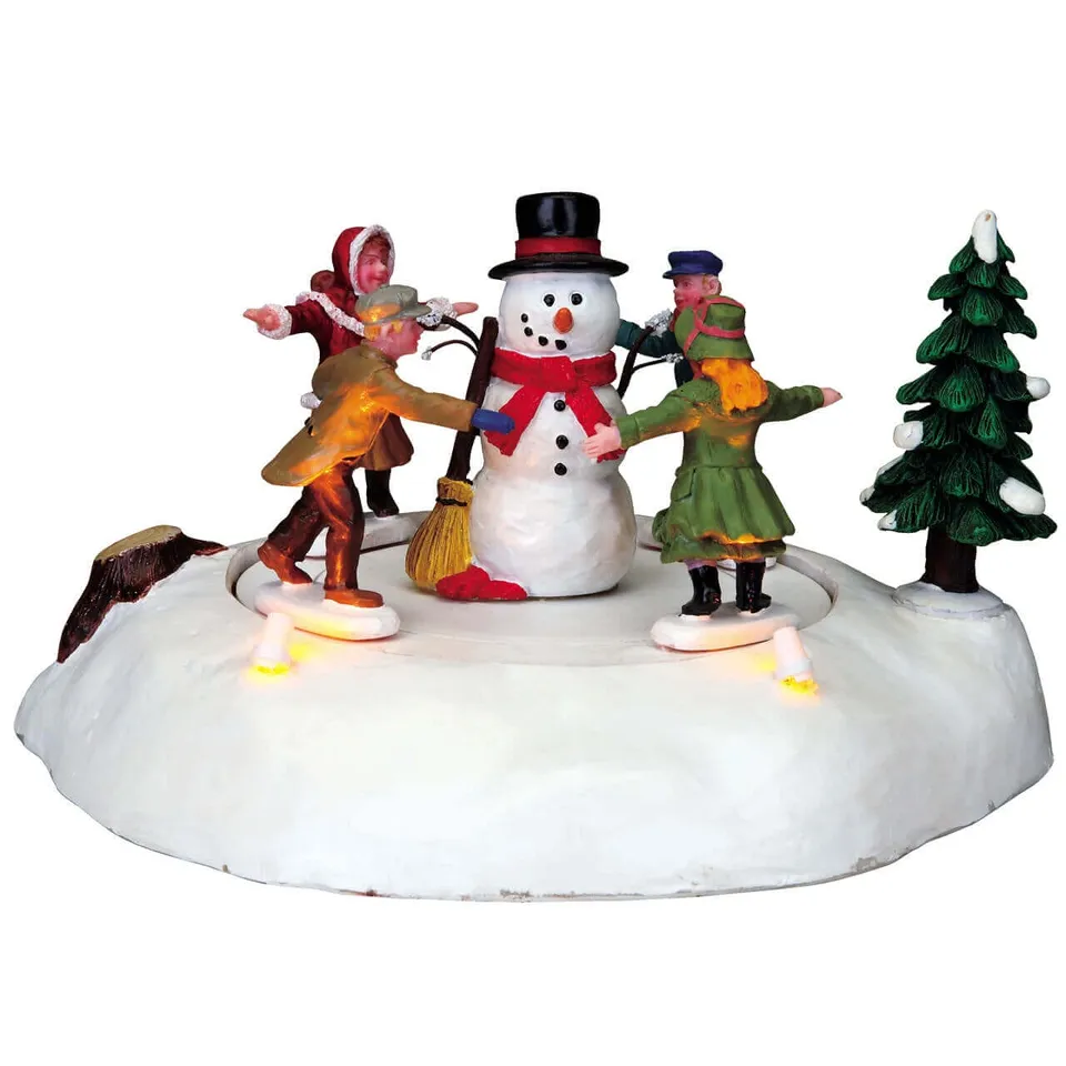 lemax-the-merry-snowman-bonhomme-de-neige-et-enfants image 1