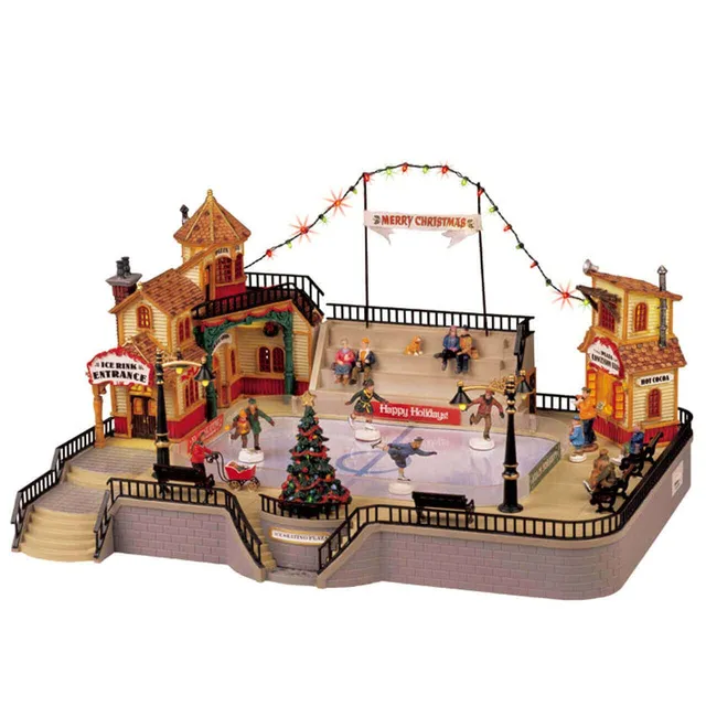 lemax-parkside-ice-skating-plaza-patinoire-miniature-anim-e image 1