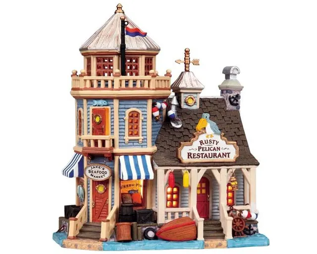 lemax-rusty-pelican-restaurant-market-miniature-bord-de-mer image 1