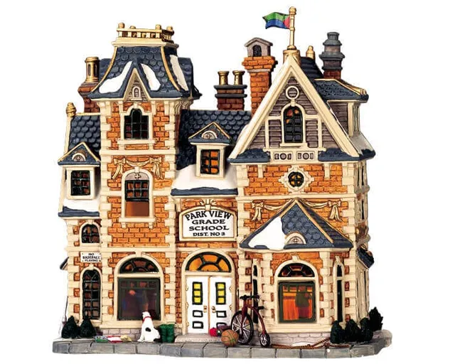 lemax-park-view-school-b-timent-cole-de-village-miniature image 1