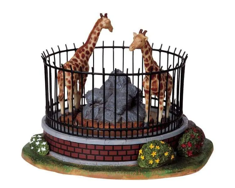 lemax-giraffe-cage-accessoire-miniature-cage-girafe image 1