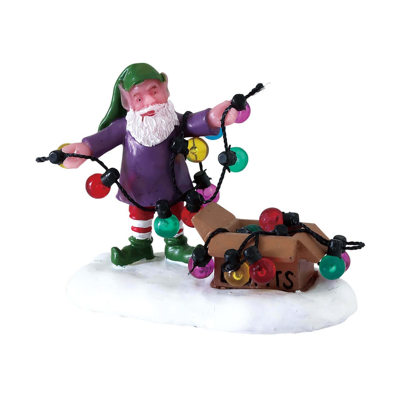 lemax-untangling-the-lights-figurine-miniature-santa-s-wonderland image 1