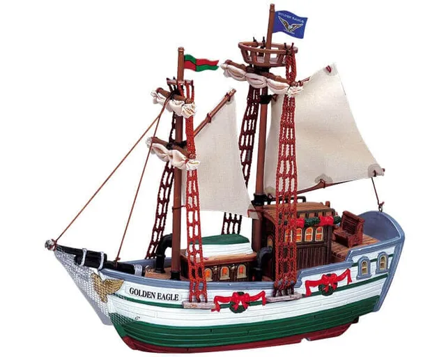 lemax-golden-eagle-schooner-bateau-voilier-miniature image 1