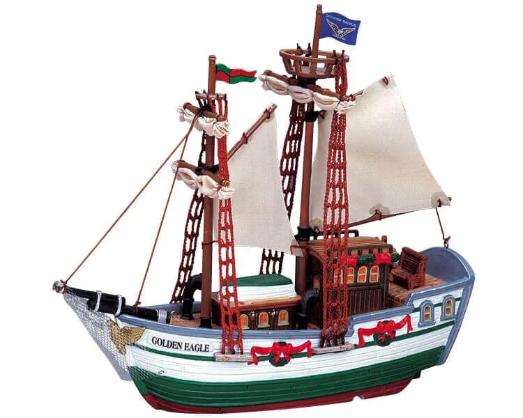 lemax-golden-eagle-schooner-bateau-voilier-miniature image 1