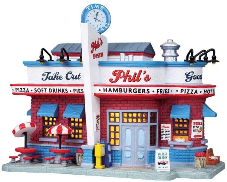 lemax-phil-s-diner-b-timent-diner-am-ricain-miniature-lumineux image 1