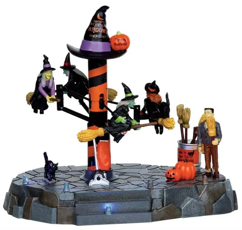lemax-broom-dealership-d-coration-anim-e-village-miniature-spooky-town image 1