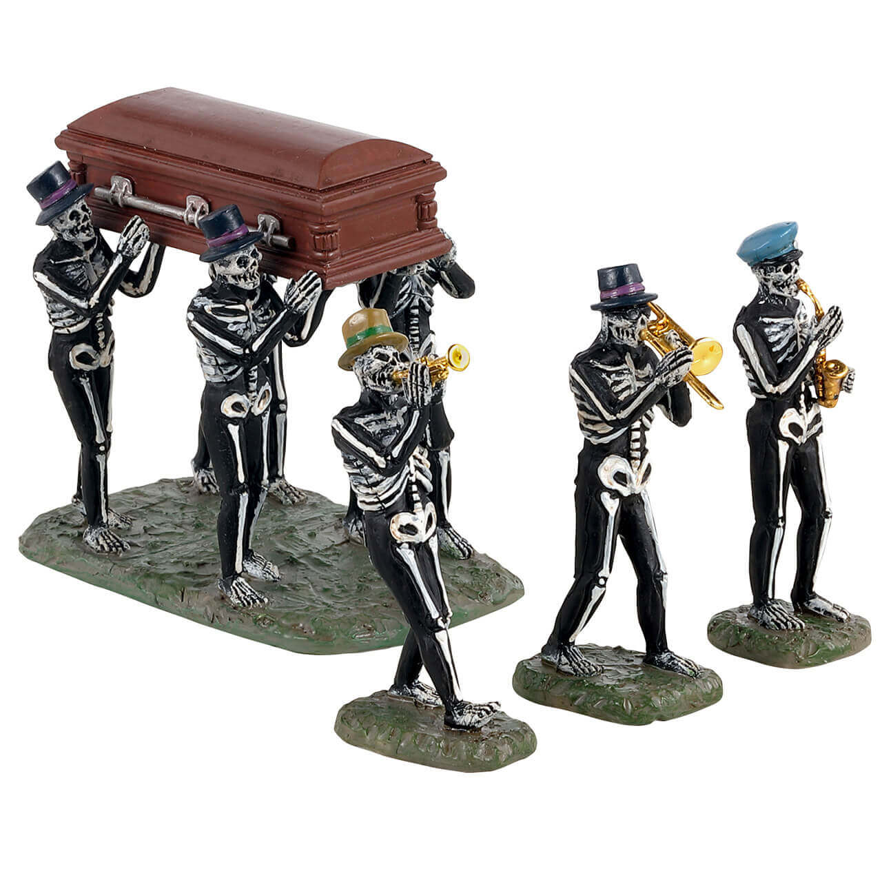 lemax-jazz-funeral-set-4-pi-ces-squelettes-spooky-town image 5