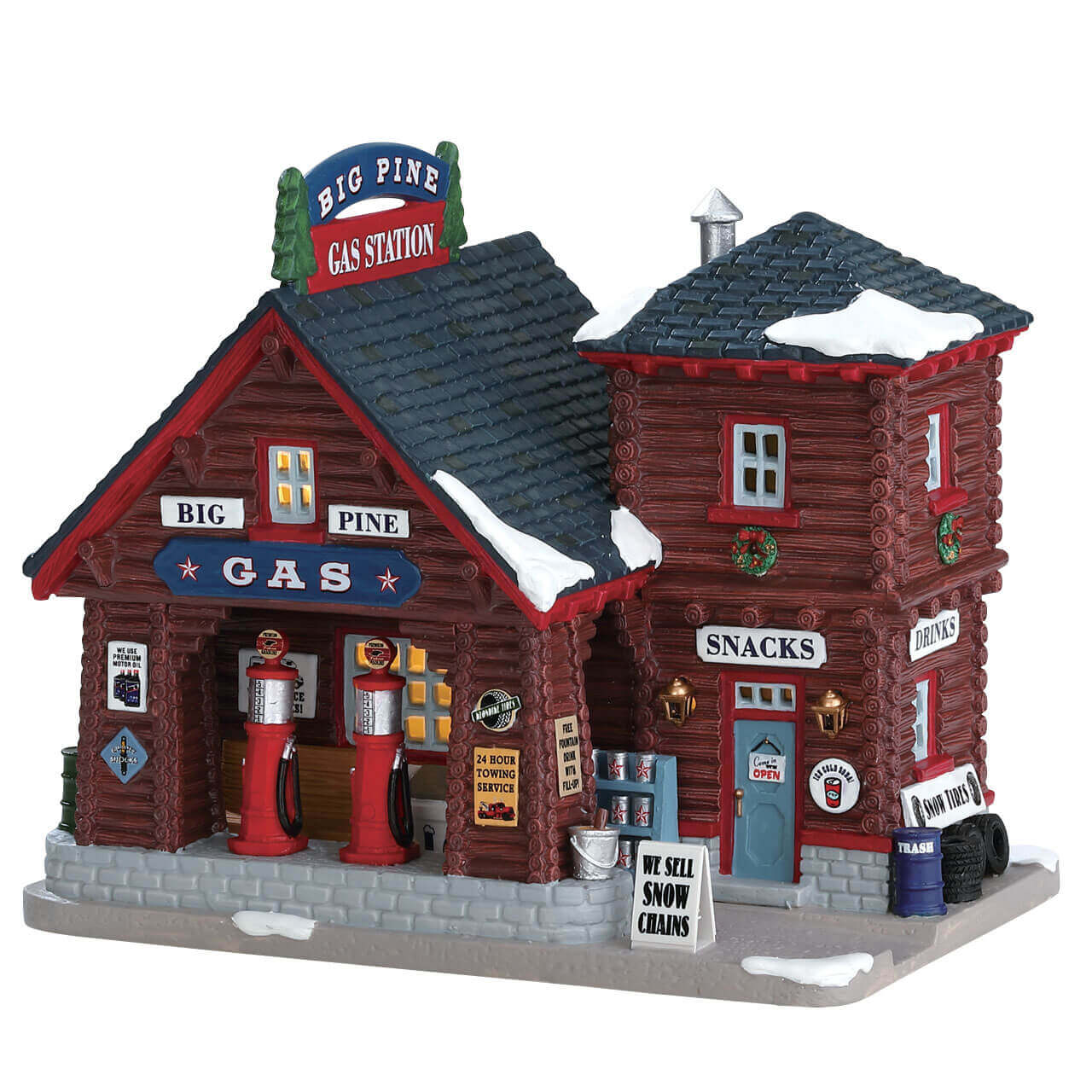 lemax-big-pine-gas-station-station-service-miniature-vail-village image 1