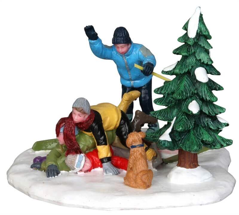 lemax-ski-pile-up-figurine-miniature-comique-de-ski image 4
