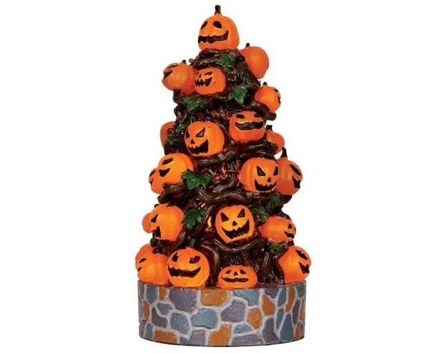 lemax-lighted-pumpkin-tree-arbre-citrouilles-lumineux-spooky-town image 1