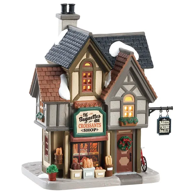lemax-the-baguettes-and-croissants-shop-miniature-boulangerie image 1