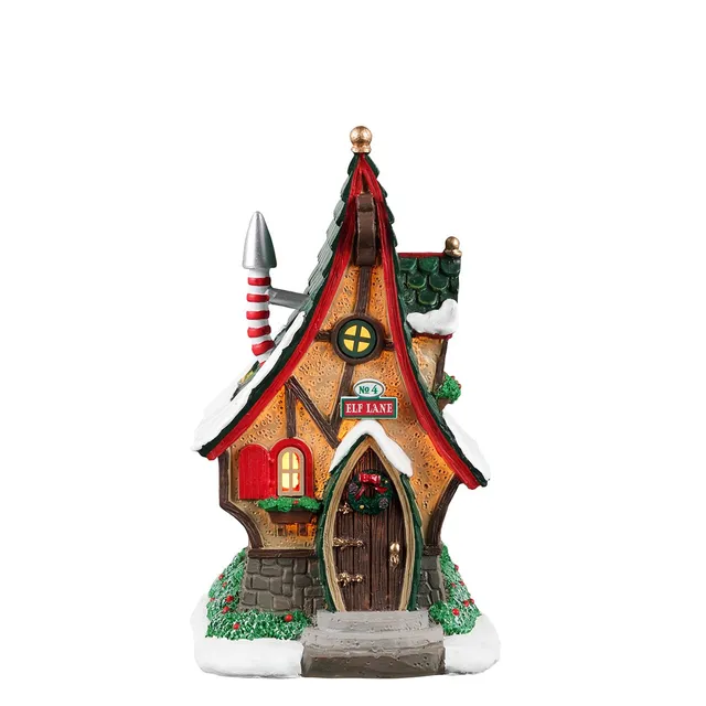lemax-santa-s-wonderland-no-4-elf-lane-maison-miniature-illumin-e image 1