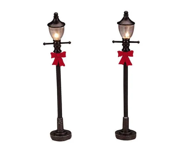lemax-4-gas-street-lamp-lot-de-4-lampadaires-miniature image 1