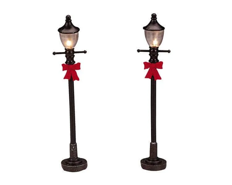 lemax-4-gas-street-lamp-lot-de-4-lampadaires-miniature image 1