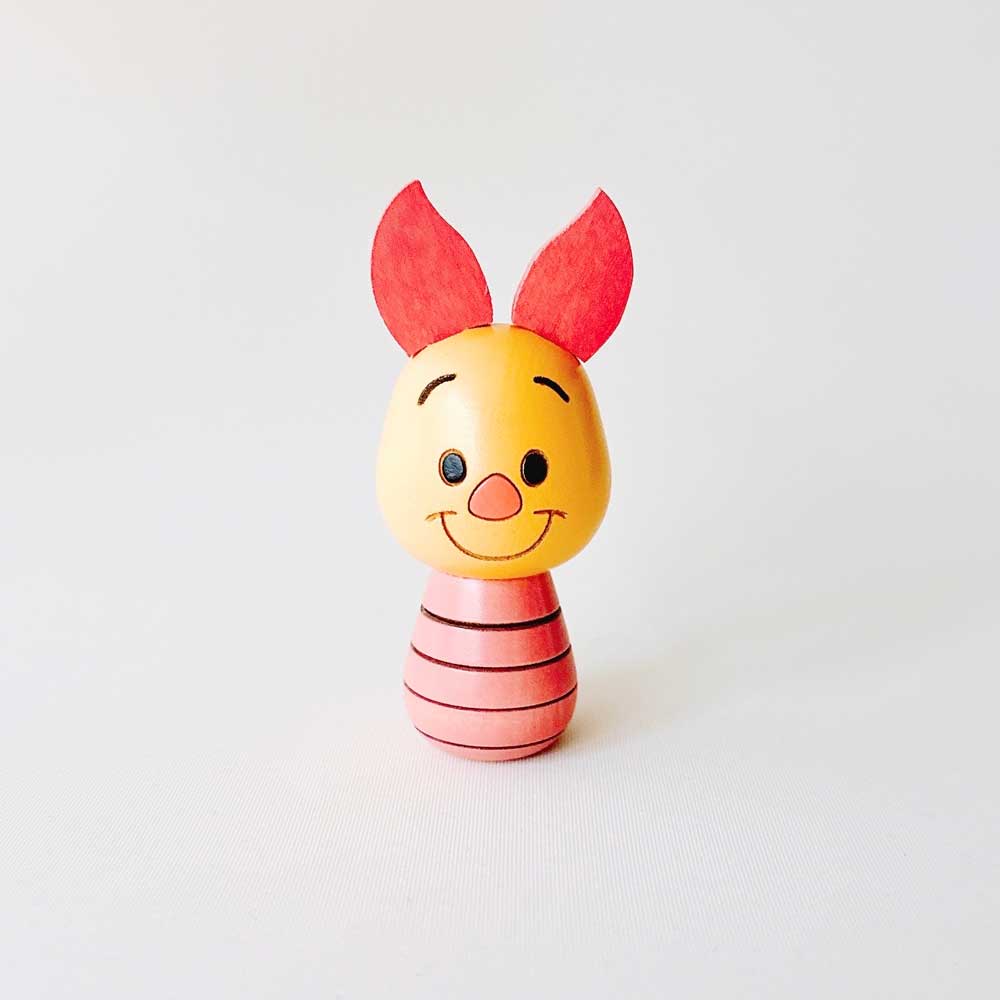 usaburo-kokeshi-winnie-l-ourson-porcinet-piglet-figurine-disney-90-mm image 2