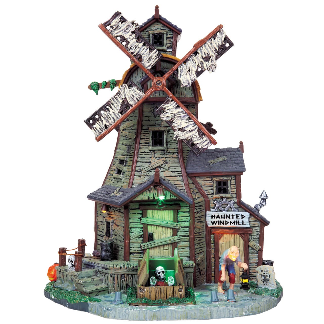 lemax-haunted-windmill-moulin-hant-anim-spooky-town image 1