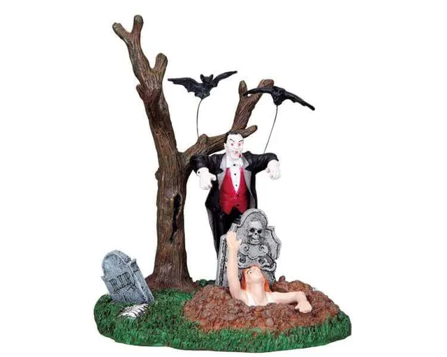 lemax-vampire-wakes-the-undead-figurine-anim-e-spooky-town image 1