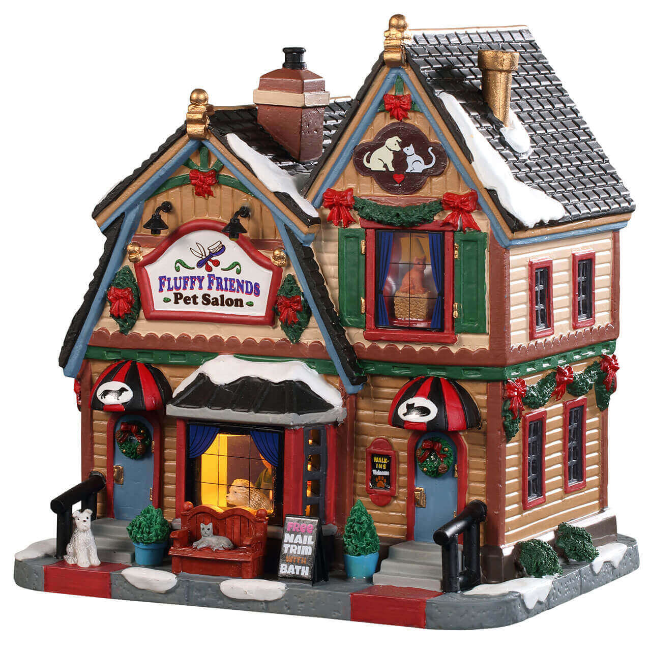 lemax-fluffy-friends-pet-salon-boutique-salon-de-toilettage-miniature image 1