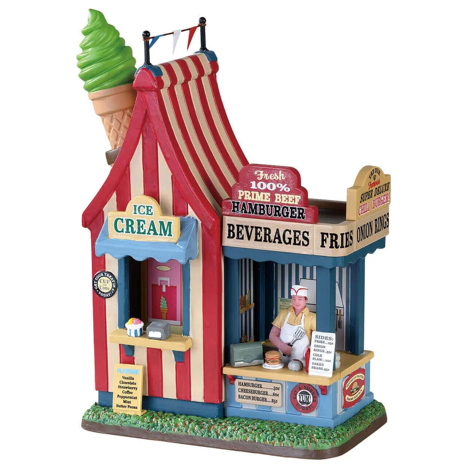 lemax-hamburger-ice-cream-stand-kiosque-miniature image 1