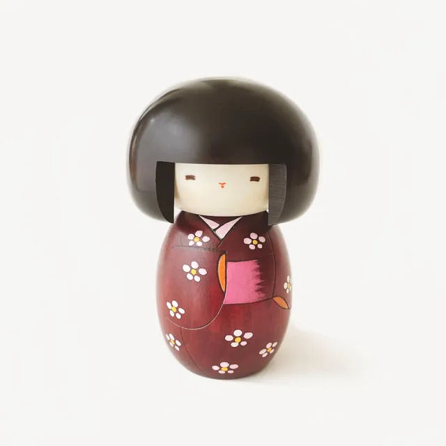usaburo-kokeshi-hanazono-flower-garden-figurine-artisanale-15-cm image 1