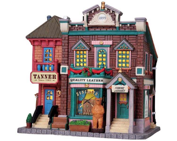 lemax-gunsmith-tanner-boutique-western-miniature-lumineuse image 1