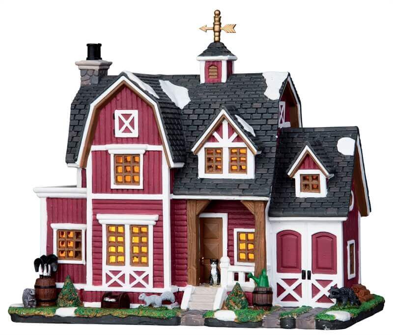 lemax-barn-house-grange-miniature-de-ferme-de-collection image 1