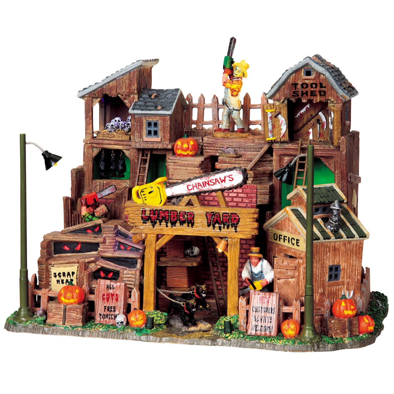 lemax-chainsaw-s-lumber-yard-b-timent-miniature-anim-scierie-hant-e image 1