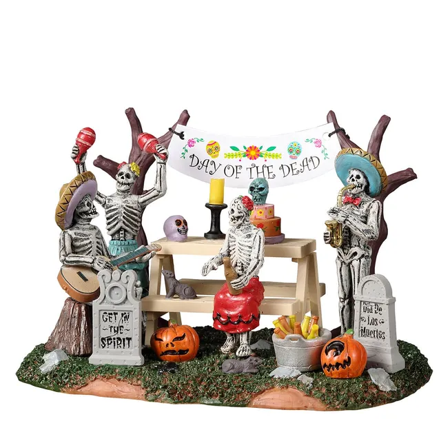 lemax-day-of-the-dead-party-sc-ne-squelettes-miniature-halloween image 1