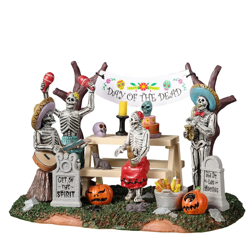 lemax-day-of-the-dead-party-sc-ne-squelettes-miniature-halloween image 1
