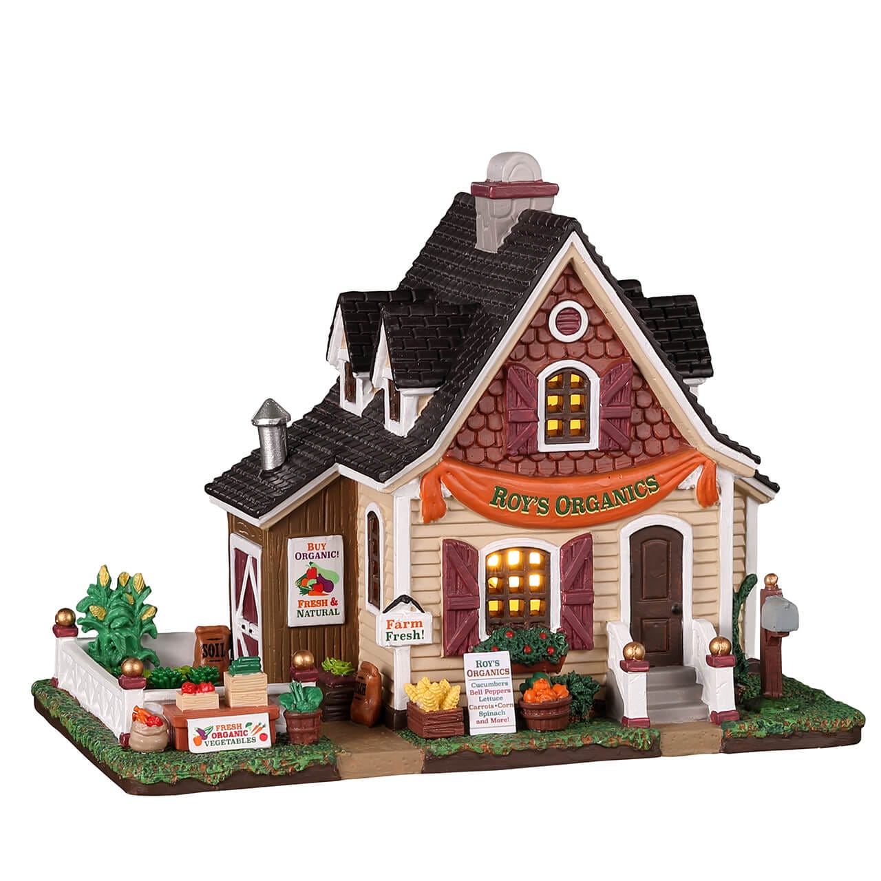 lemax-roy-s-organics-b-timent-miniature-ferme-harvest-crossing image 1