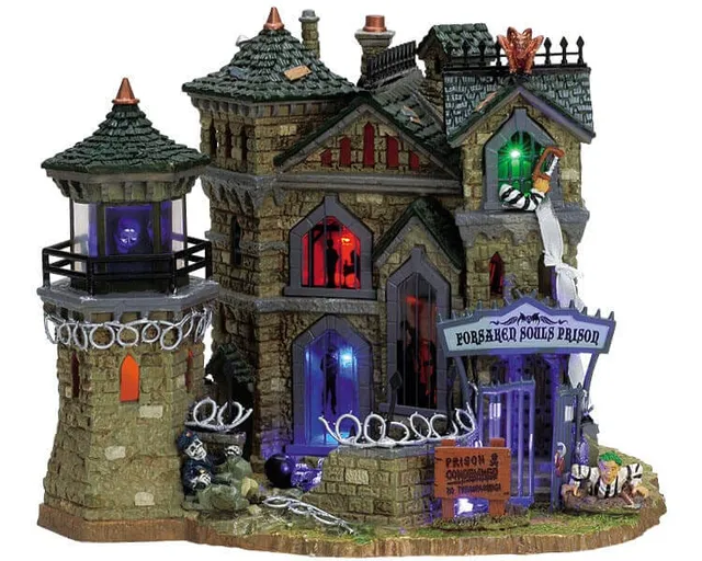 lemax-forsaken-souls-prison-miniature-b-timent-spooky-town image 1