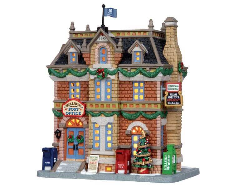 lemax-hillside-post-office-bureau-de-poste-miniature image 1