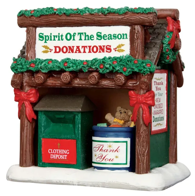 lemax-donation-kiosk-kiosque-miniature-accessoire-village image 1