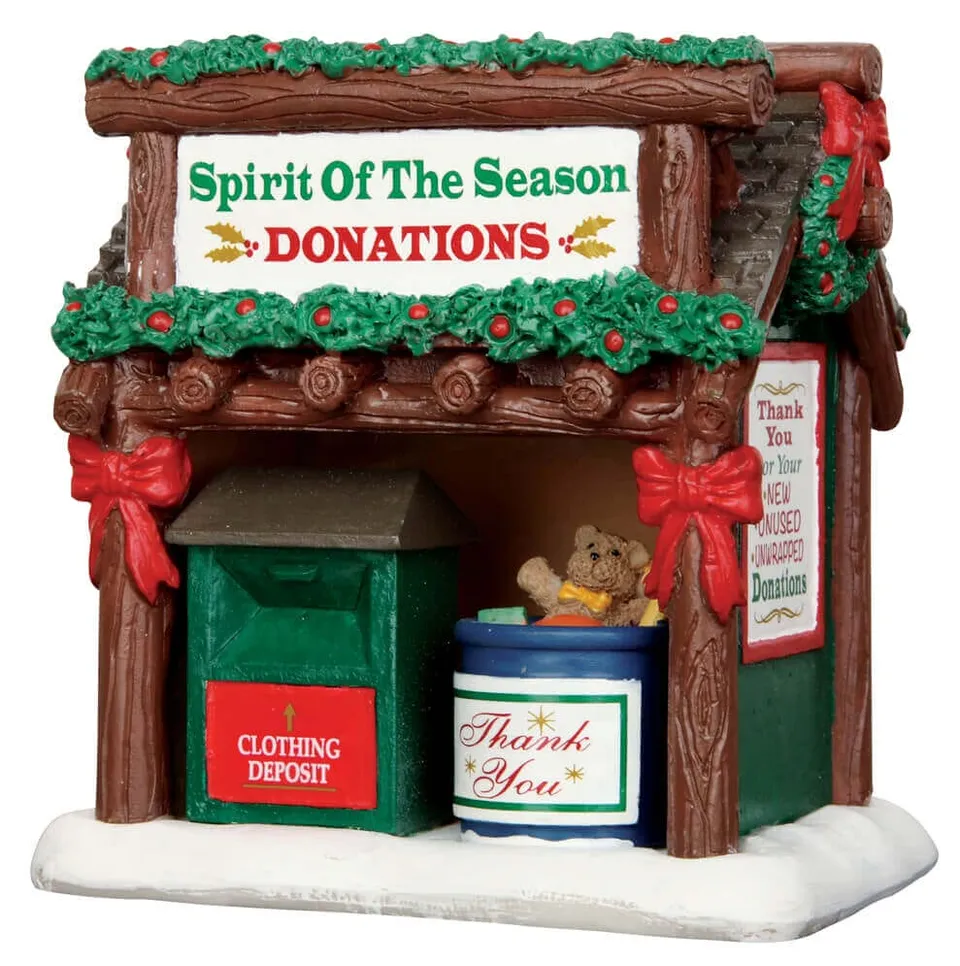 lemax-donation-kiosk-kiosque-miniature-accessoire-village image 1