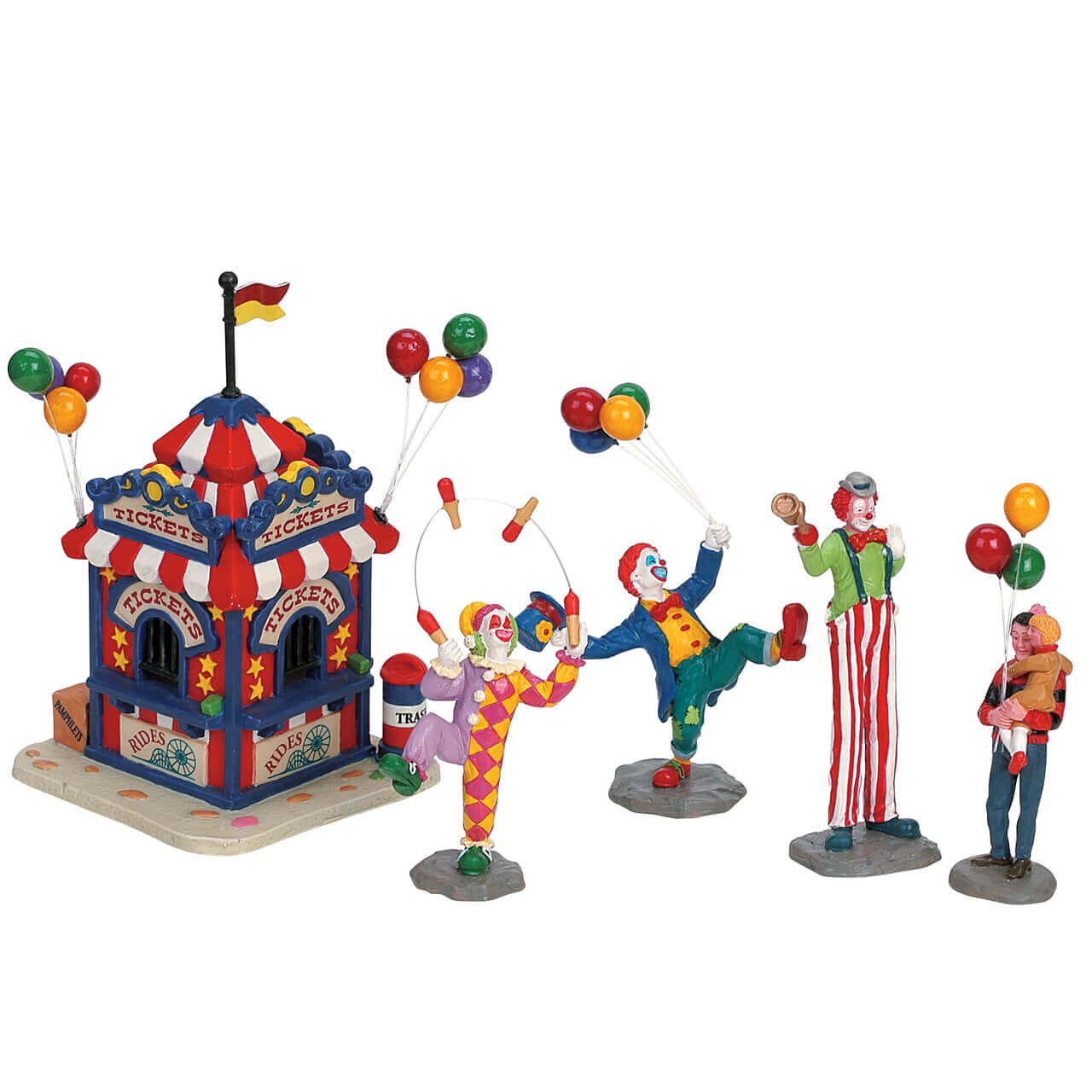 lemax-carnival-ticket-booth-lot-5-miniatures-f-te-foraine image 1