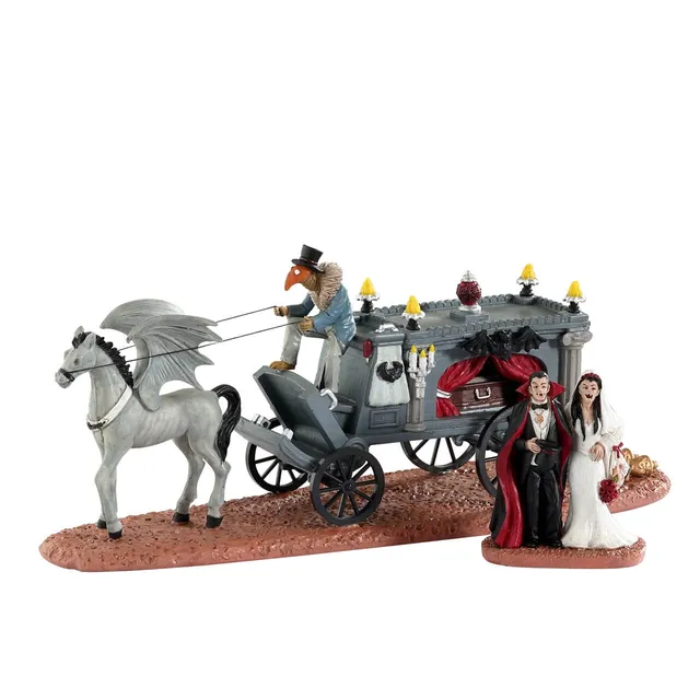 lemax-newly-deads-corbillard-spooky-town-miniature image 1