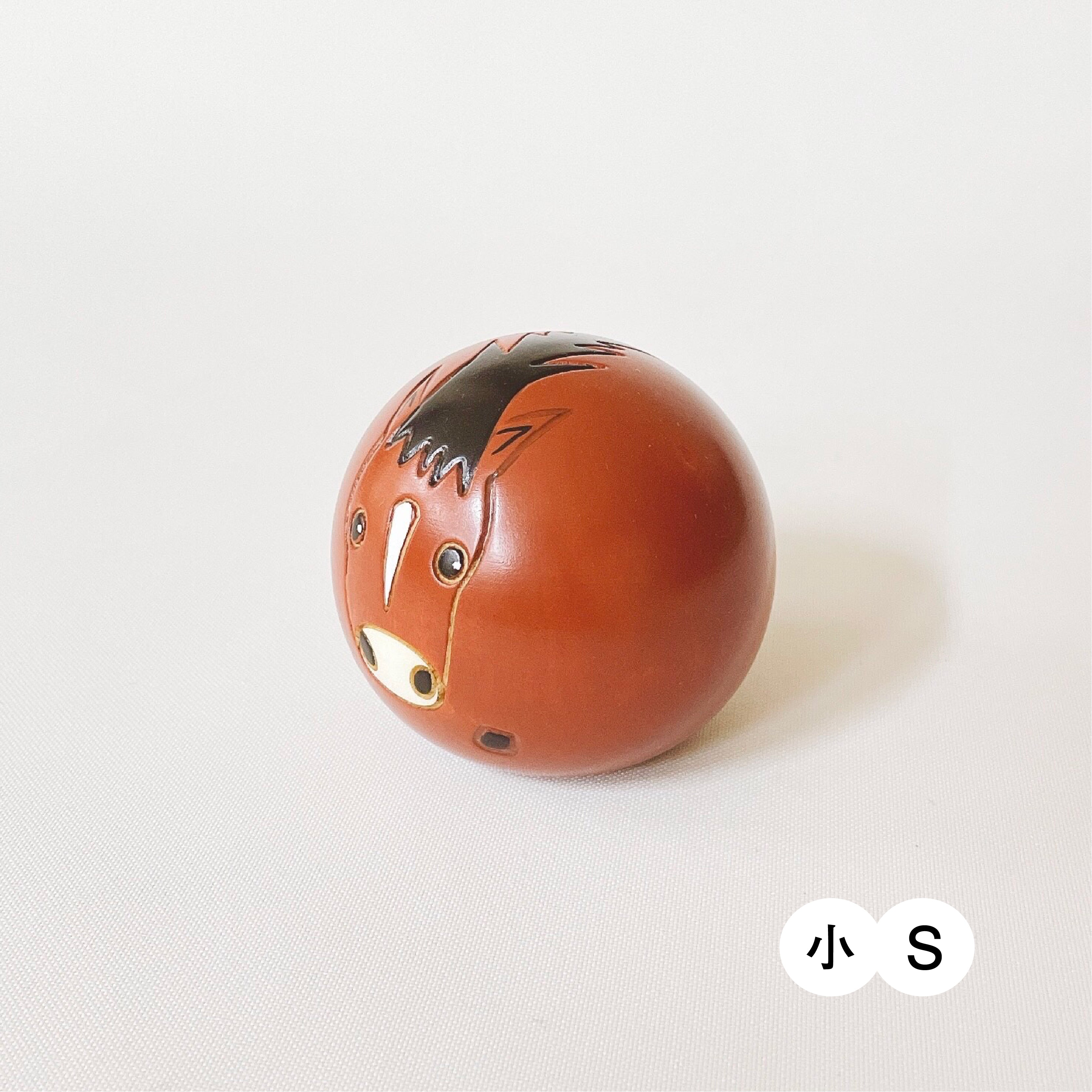 usaburo-kokeshi-yurakoro-cheval-figurine-culbuto-bois image 2