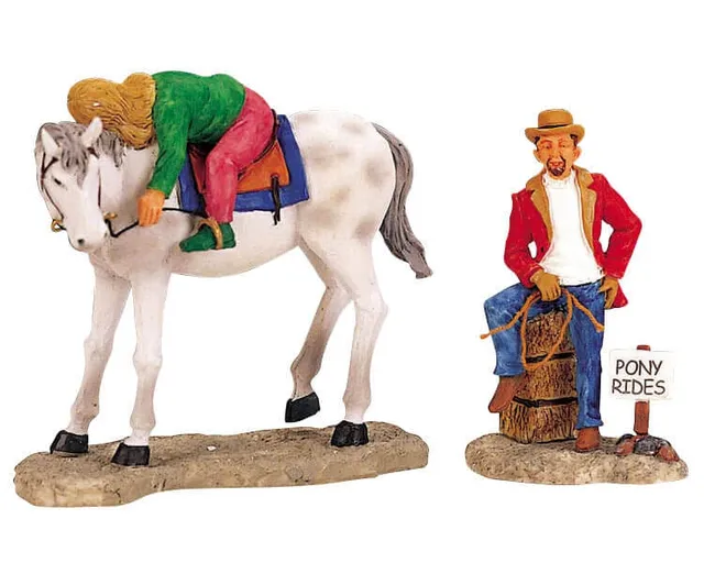 lemax-pony-rides-man-ge-miniature-poneys-f-te-foraine image 1