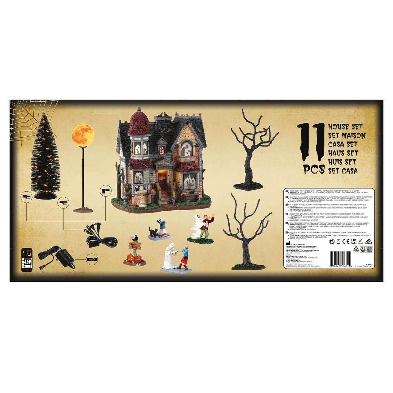 lemax-the-house-of-shadows-set-manoir-hant-spooky-town-illumin image 3