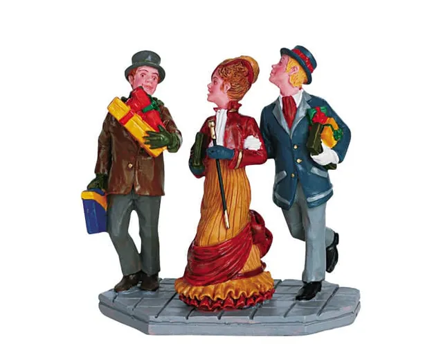 lemax-jolly-christmas-shoppers-personnages-acheteurs-de-no-l image 1