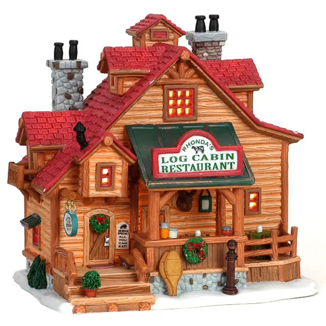 lemax-rhonda-s-log-cabin-restaurant-enchanted-forest-chalet-restaurant-miniature image 1