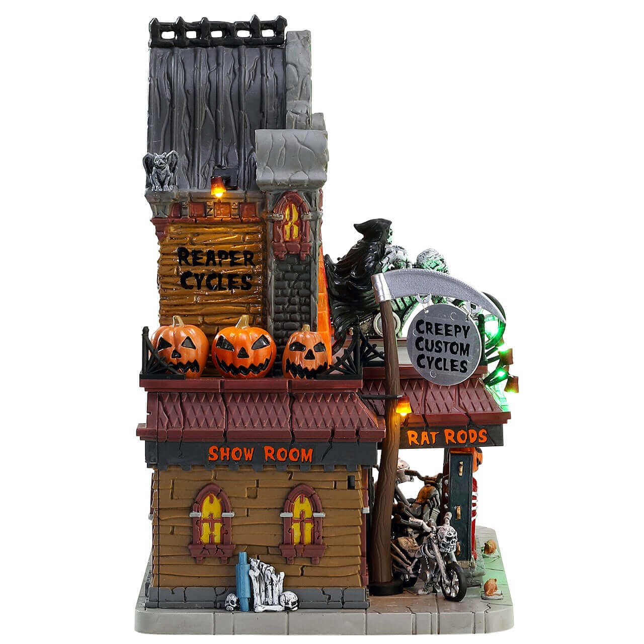lemax-reaper-motorcycle-co-b-timent-spooky-town-lumineux image 3