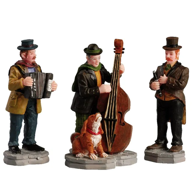 lemax-streetside-trio-set-of-3-lot-3-figurines-miniature-trottoir image 1