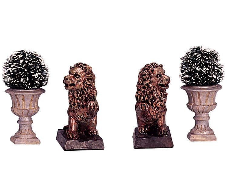 lemax-lion-statue-decorative-vase-accessoires-miniatures image 1