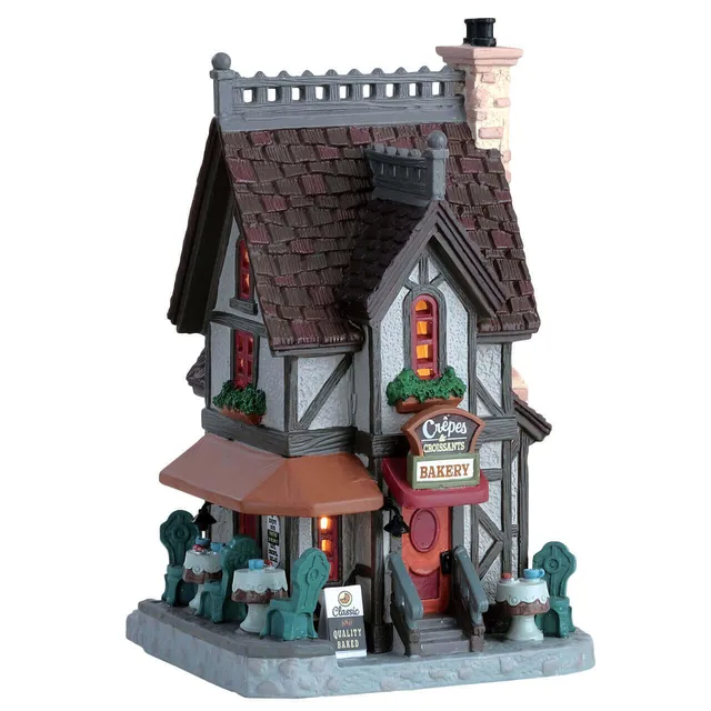 lemax-crepes-croissants-bakery-b-timent-miniature-boulangerie-fran-aise-lumineus image 1