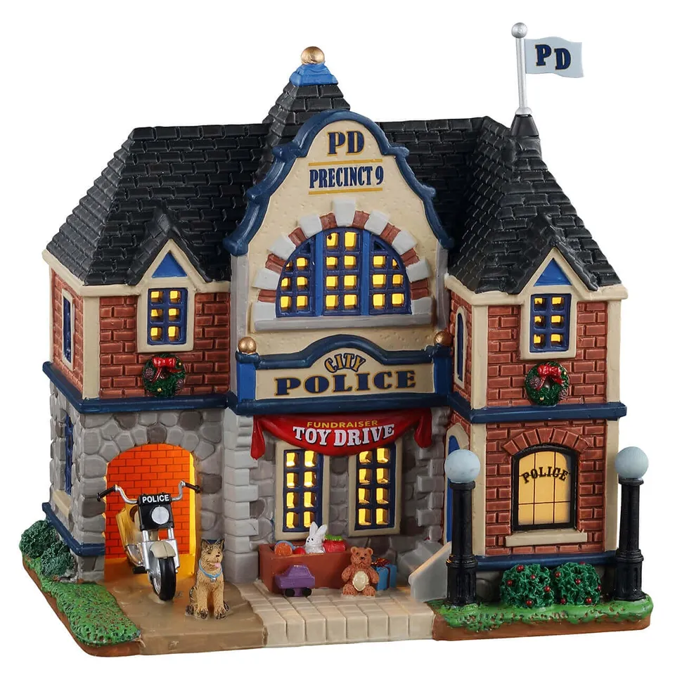 lemax-city-police-station-b-timent-miniature-de-village image 1