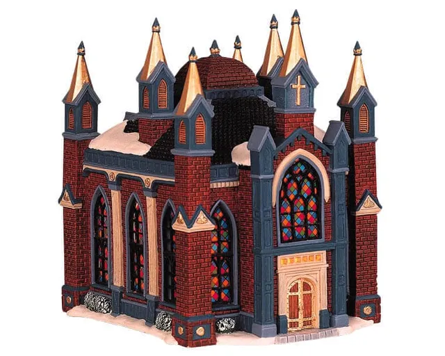 lemax-berkshire-cathedral-glise-miniature-illumin-e image 1