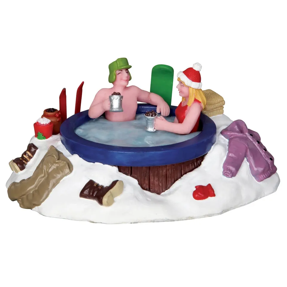 lemax-winter-hot-tubbing-figurine-village-de-no-l-sc-ne-spa-d-hiver image 1