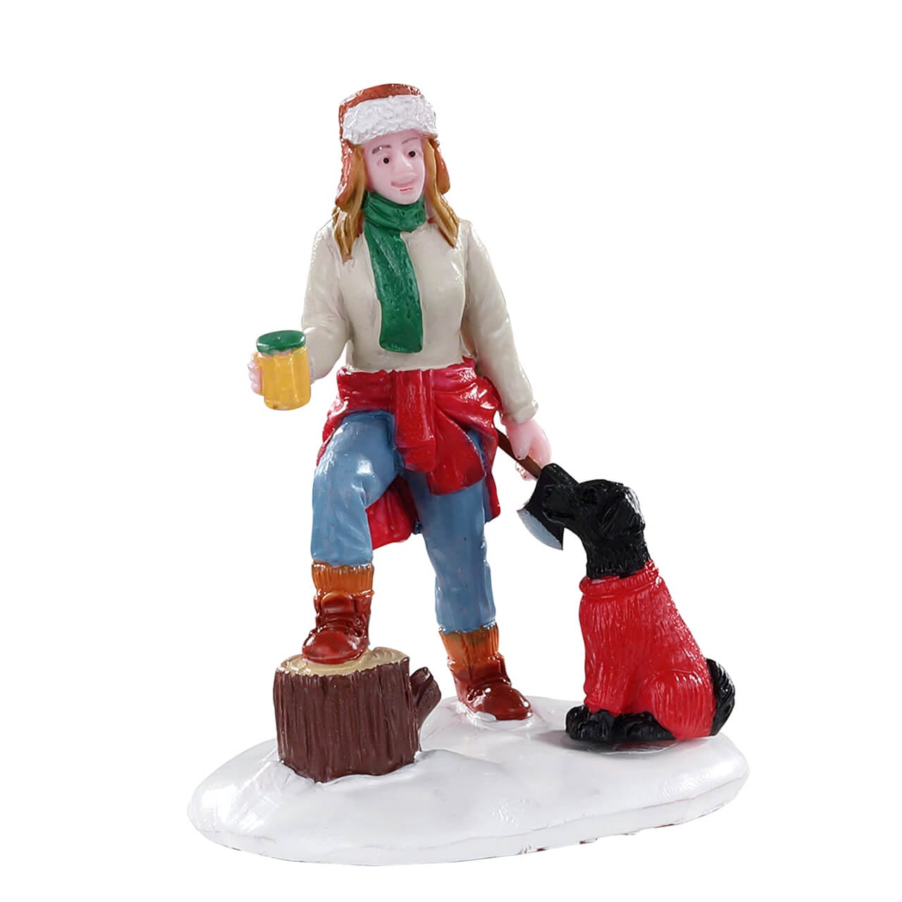 lemax-lumberjill-sonia-figurine-miniature-vail-village image 1